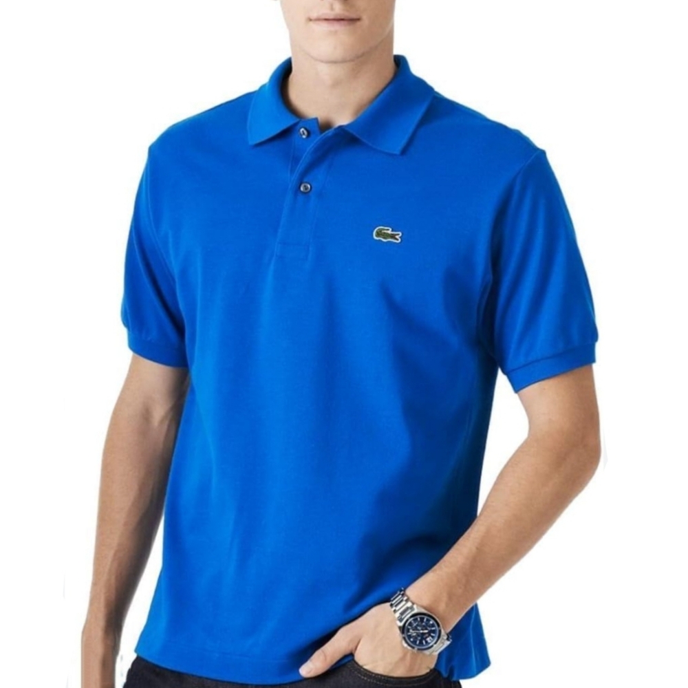 Lacoste Men's Classic Vibrant Blue Polo Shirt. Size S